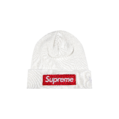 Pre-owned Supreme X New Era Box Logo Beanie 'white'