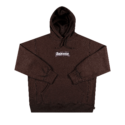 Pre-owned Supreme Box Logo Hooded Sweatshirt 'dark Brown'