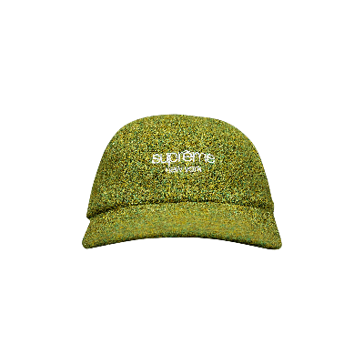 Pre-owned Supreme Harris Tweed Classic Logo 6-panel 'olive' In Green