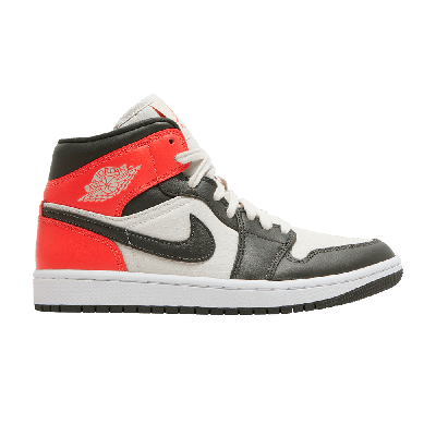 Pre-owned Air Jordan Wmns  1 Mid Se 'newsprint' In Brown