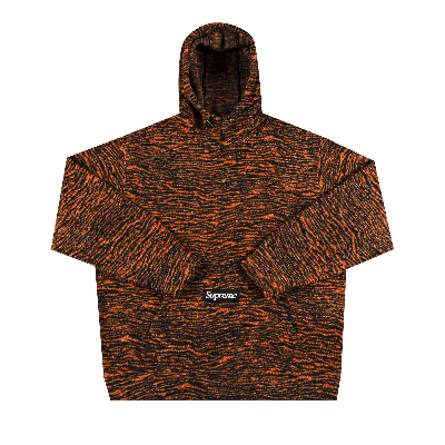 Pre-owned Supreme Polartec Hooded Sweatshirt 'tiger' In Orange