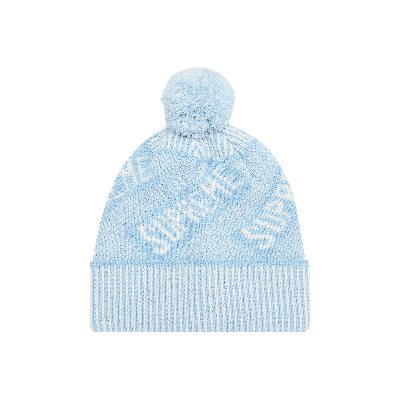 Pre-owned Supreme Banner Beanie 'light Blue'