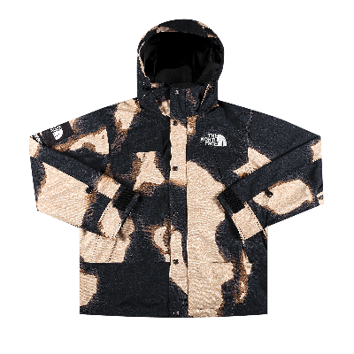 Pre-owned Supreme X The North Face Bleached Denim Print Mountain Jacket 'black'