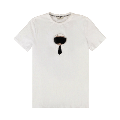 Pre-owned Fendi X Karl Lagerfield Karl Monster T-shirt 'white'