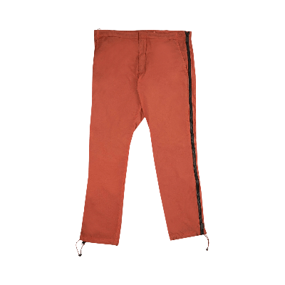 Pre-owned Heron Preston Side Zipper Pants 'orange'
