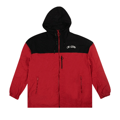 Pre-owned Off-white Logo Hoodie 'red'