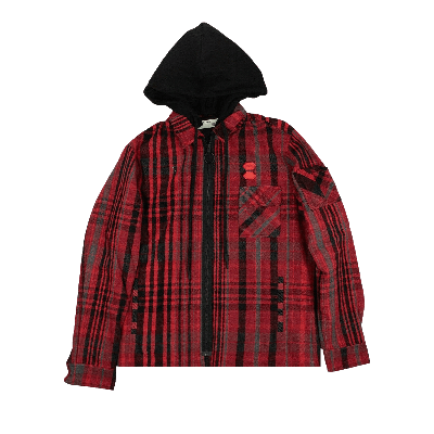 Pre-owned Off-white Layered Flannel Shirt 'red'