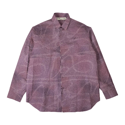 Pre-owned Off-white Stiff Button Down Shirt 'purple'