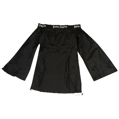 Pre-owned Palm Angels Boat Collar Dress 'black'