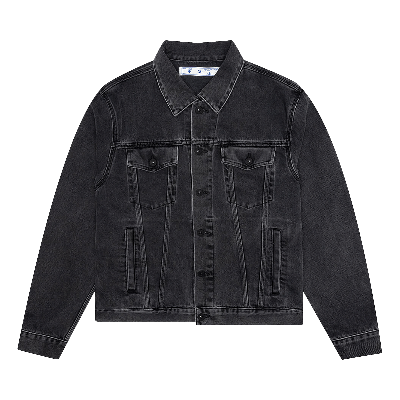 Pre-owned Off-white Negative Mark Slim Denim Jacket 'medium Grey'