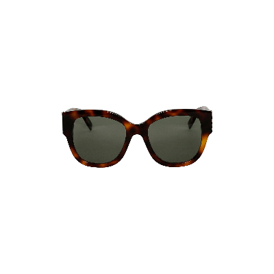 Pre-owned Saint Laurent Oversized Cat Eye Sunglasses 'havana' In Brown