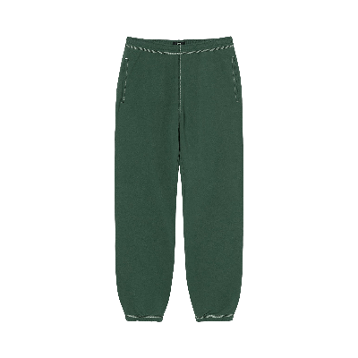 Pre-owned Stussy Kids'  Contrast Stitch Label Pant 'forest' In Green