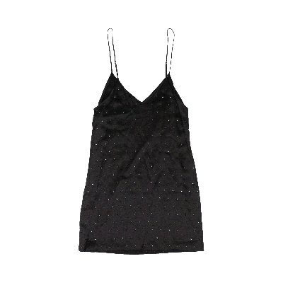 Amiri Embellished Stretch-silk Satin Mini Slip Dress In Black