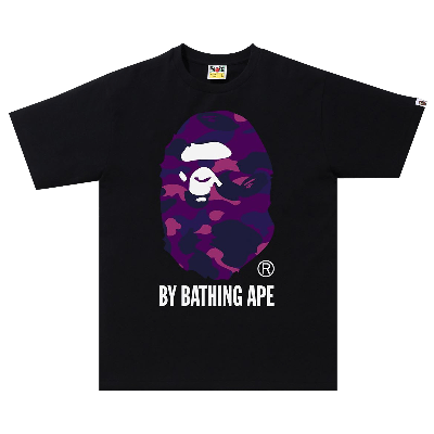 Pre-owned Bape Color Camo By Bathing Ape Tee 'black/purple'