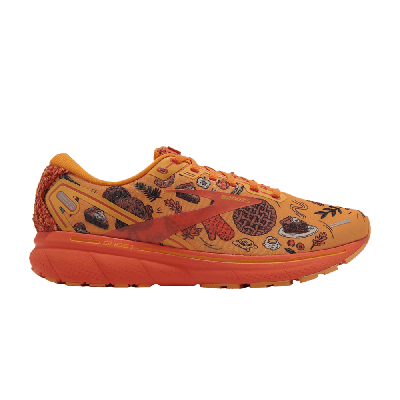 Pre-owned Brooks Ghost 14 'turkey Trot & Thanksgiving' In Orange