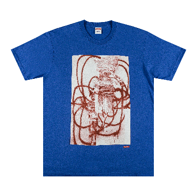 Pre-owned Supreme X Christopher Wool 2001 Tee 'royal' In Blue