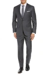 Ted Baker Jay Trim Fit Solid Wool Suit In Charcoal