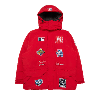 Pre-owned Supreme X New York Yankees Gore-tex 700-fill Down Jacket 'red'