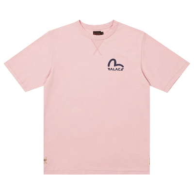 Pre-owned Palace X Evisu Seagull T-shirt 'pink Nectar'