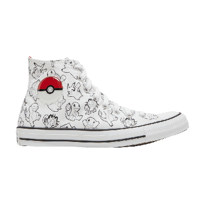 Pre-owned Converse Pokemon X Chuck Taylor All Star High 'poke Ball' In White