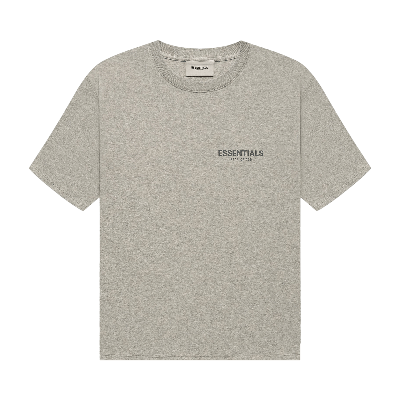 Pre-owned Essentials Fear Of God  Short-sleeve Tee 'dark Heather Oatmeal' In Grey