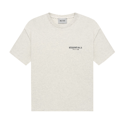 Pre-owned Essentials Fear Of God  Short-sleeve Tee 'light Heather Oatmeal' In Cream