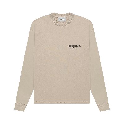 Pre-owned Essentials Fear Of God  Long-sleeve Tee 'string' In Tan