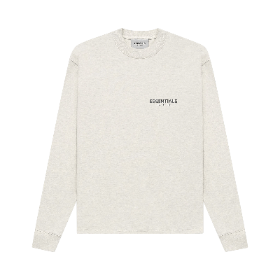 Pre-owned Essentials Fear Of God  Long-sleeve Tee 'light Heather Oatmeal' In Cream