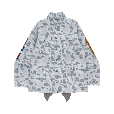 Pre-owned Bape Space Camo Shark M-65 'white'