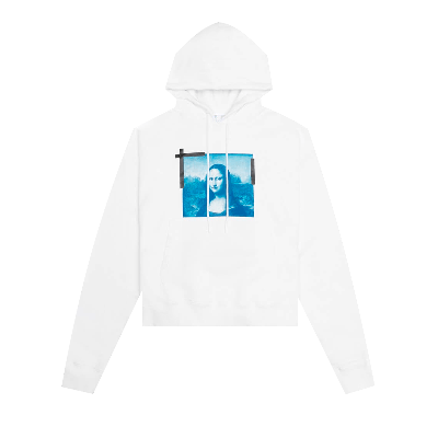 Pre-owned Off-white Monalisa Over Hoodie 'white/blue'
