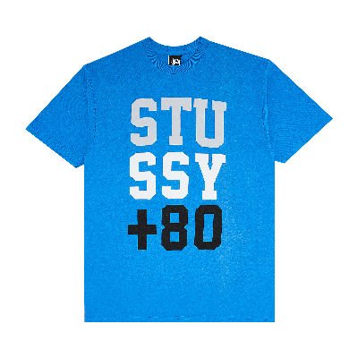 Pre-owned Stussy +80 Tee 'blue'