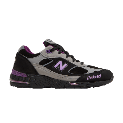 Pre-owned New Balance Stray Rats X Wmns 991 Made In England 'black Purple'