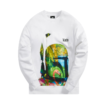 Pre-owned Kith For Star Wars Boba Fett Crewneck 'white'