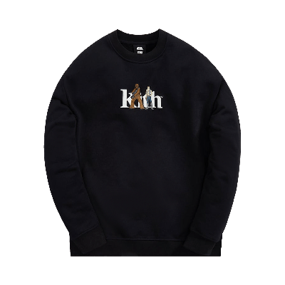 Pre-owned Kith For Star Wars Solo And Chewie Serif Crewneck 'black'