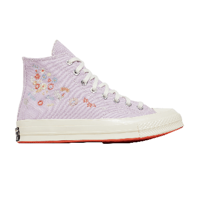 Pre-owned Converse Wmns Chuck 70 High 'embroidered Floral Print - Pale Amethyst' In Purple
