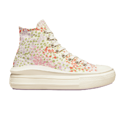 Pre-owned Converse Wmns Chuck Taylor All Star Move Platform High 'floral' In Cream