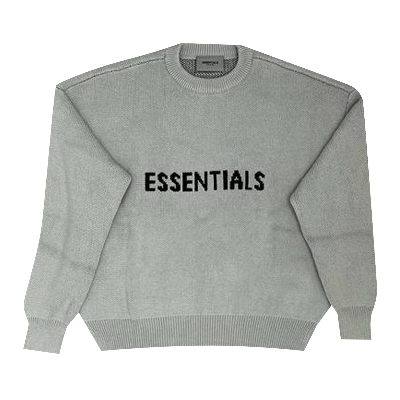 Pre-owned Essentials Fear Of God  X Ssense Knit Sweater 'concrete' In Grey