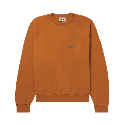 Pre-owned Essentials Fear Of God  X Mr. Porter Exclusive Crewneck Sweatshirt 'vicunia' In Brown