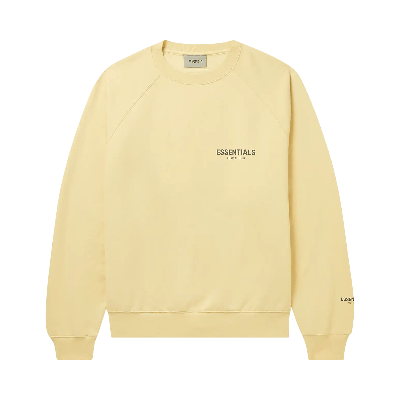 Pre-owned Essentials Fear Of God  X Mr. Porter Exclusive Crewneck Sweatshirt 'garden Glove' In Cream