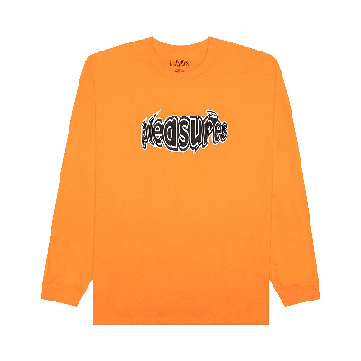 Pre-owned Pleasures Strain Logo Long-sleeve T-shirt 'orange'
