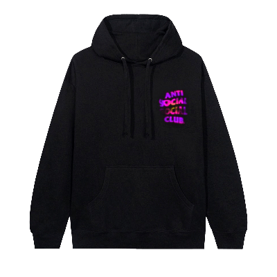 Pre-owned Anti Social Social Club Lava Hoodie 'black'