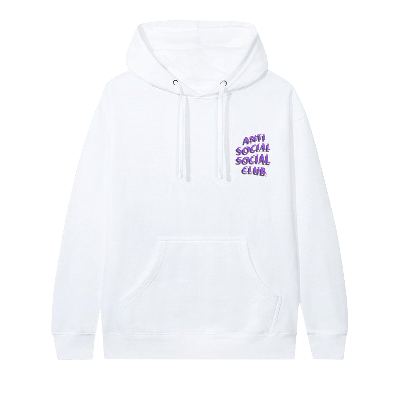 Pre-owned Anti Social Social Club Toned Down Hoodie 'white'