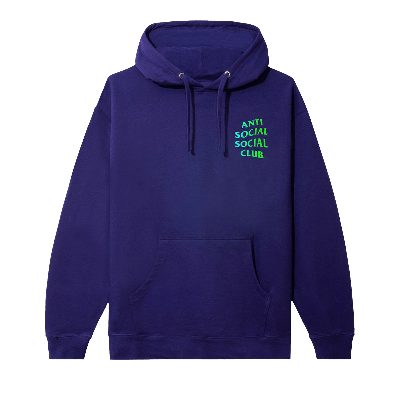 Pre-owned Anti Social Social Club Cancelled (again) Hoodie 'purple'