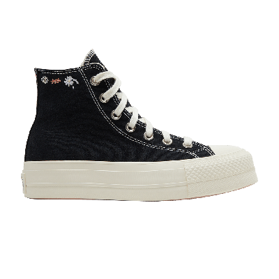 Pre-owned Converse Wmns Chuck Taylor All Star Lift Platform High 'embroidered Floral - Black'