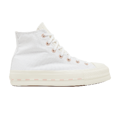 Pre-owned Converse Wmns Chuck Taylor All Star Lift High 'white Pink Clay'