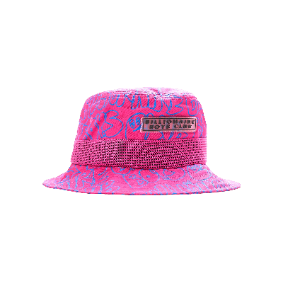 Pre-owned Billionaire Boys Club Kids' Get Buckets Bucket Hat 'carmine' In Pink