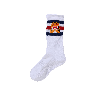 Pre-owned Bape Tiger Socks 'white'