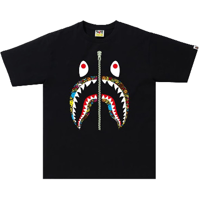 Pre-owned Bape Milo Banana Pool Shark Tee 'black'