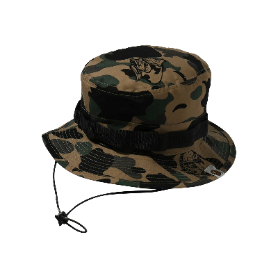 Pre-owned Bape Ursus Camo Military Hat 'olive Drab' In Green