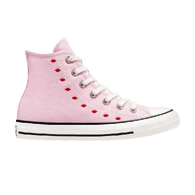 Pre-owned Converse Wmns Chuck Taylor All Star High 'embroidered Hearts' In Pink